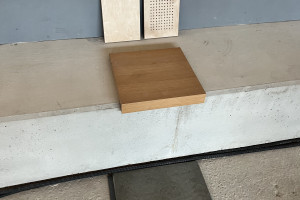 Bemusterung der verschiedenen Materialien